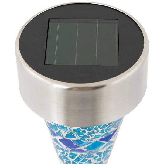 Mosaic Stained Glass Solar LED Pathway Lights Set
